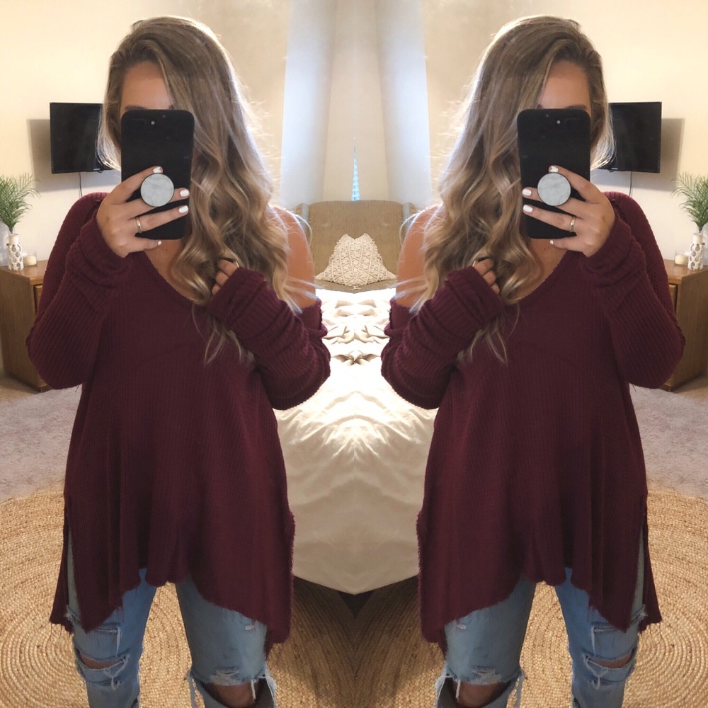 Free people Waffle Knit Sweater